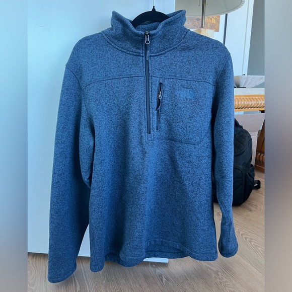 The North Face Fleece Quarter Zip, Men’s Size L in Navy - Picture 1 of 5